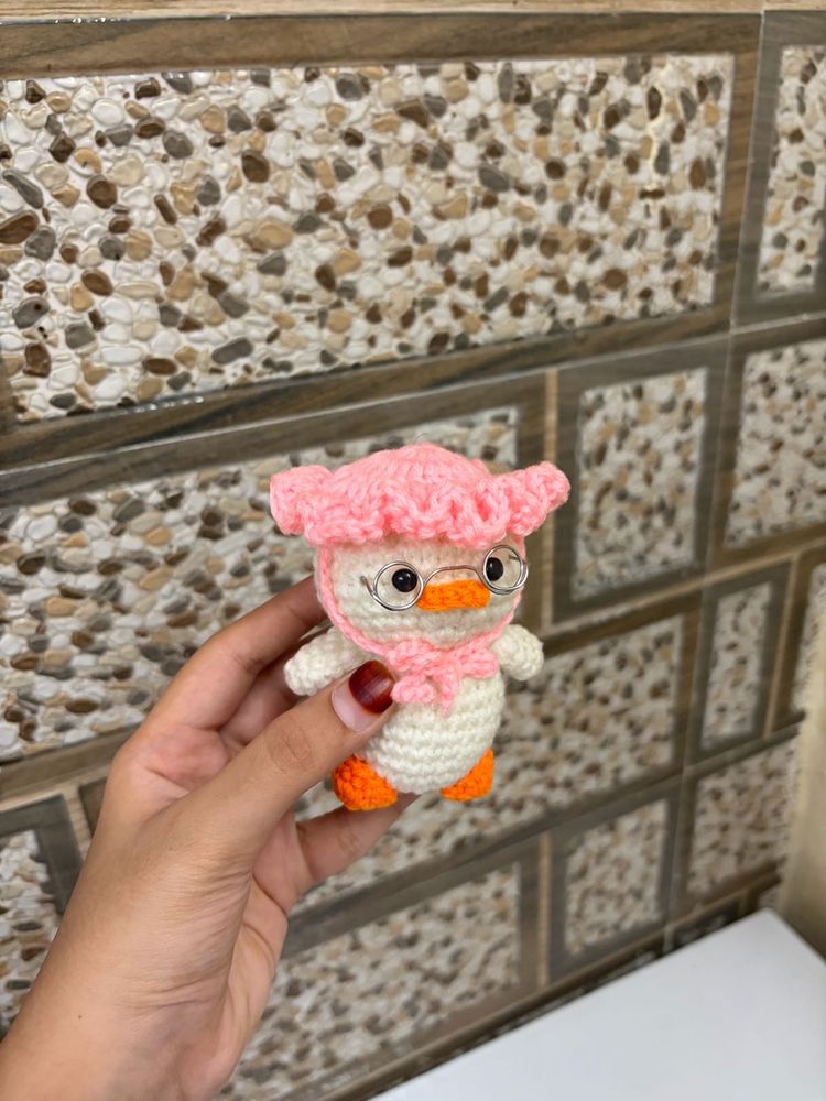 Crochet Duck with Glasses