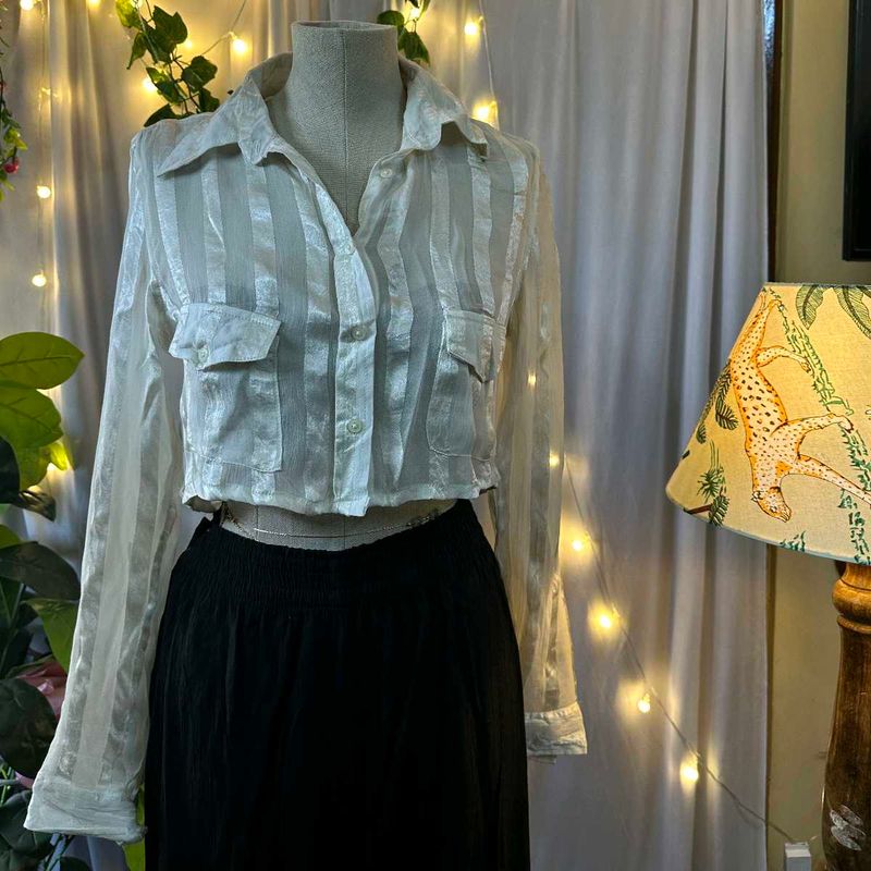 Striped Sheer Blouse