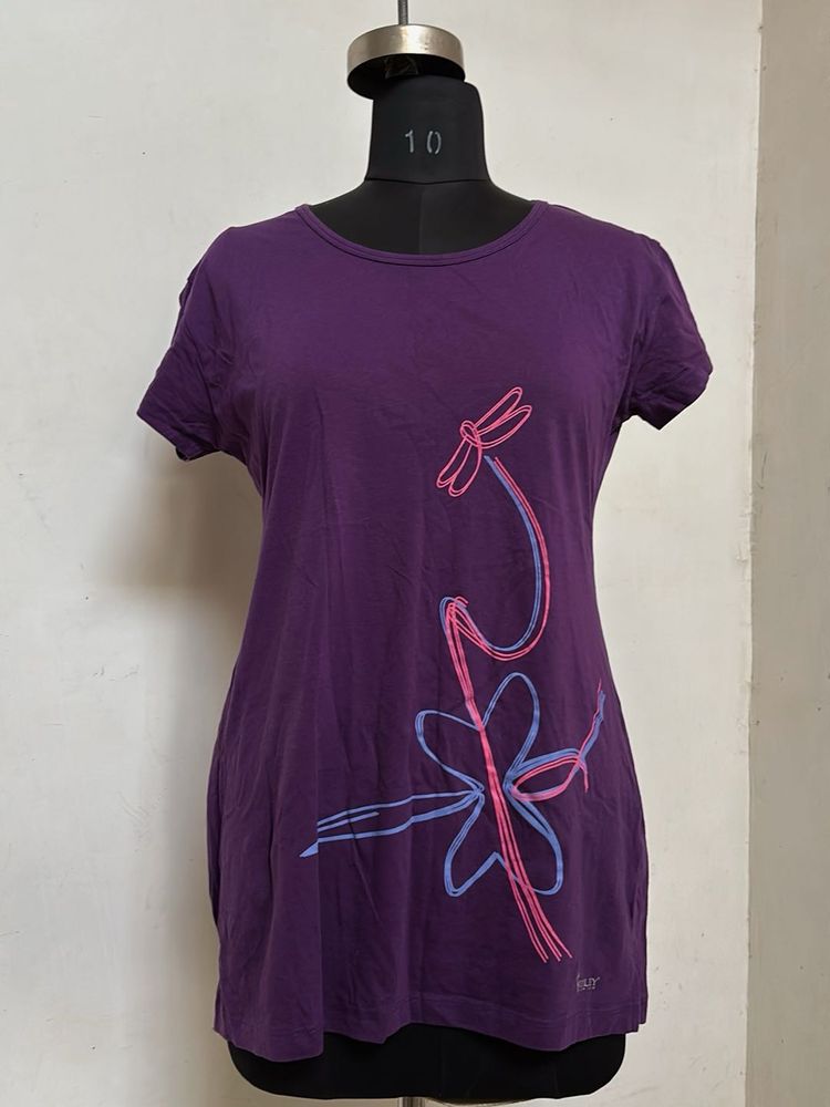 Purple Graphic T-Shirt