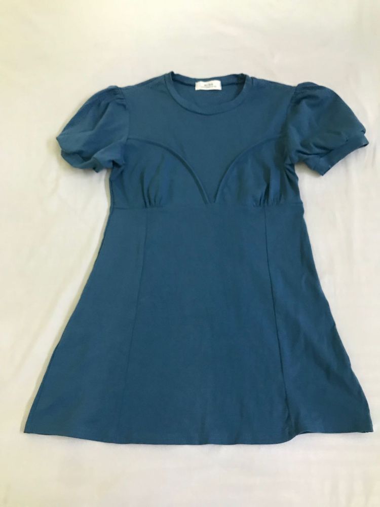 Cute Blue Mini Dress Bust 34