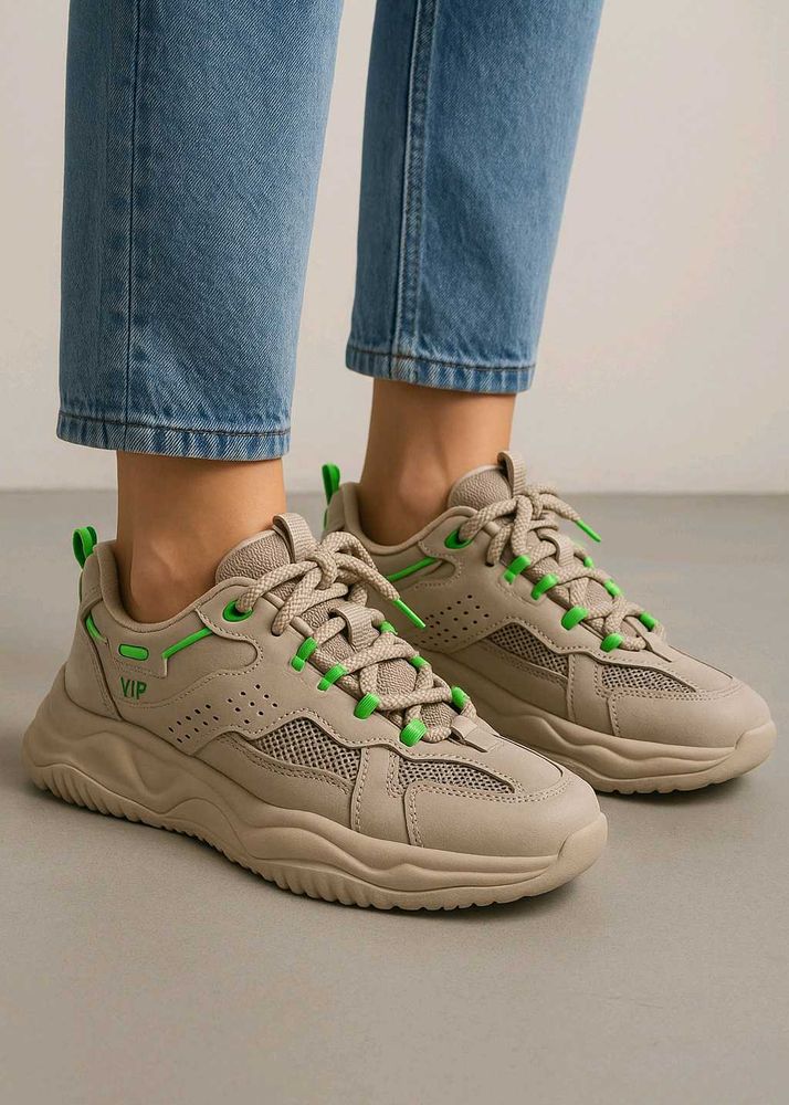 Trendy Beige Sneakers