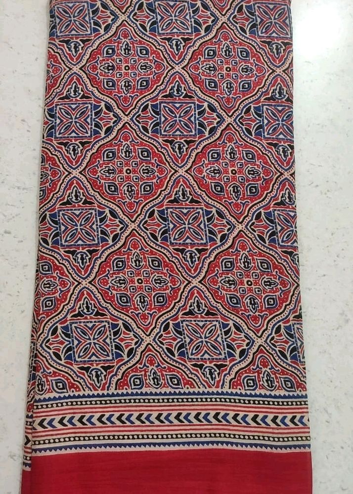 Ajrakh Print Beautiful Saree