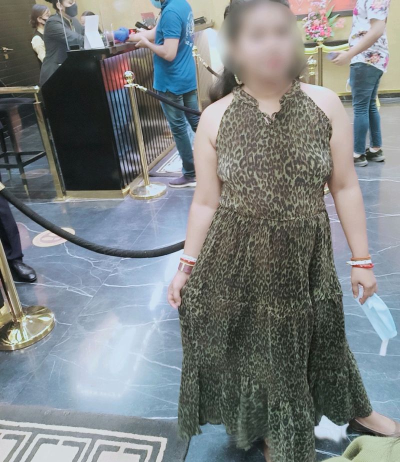 Olive Animal Print Dress