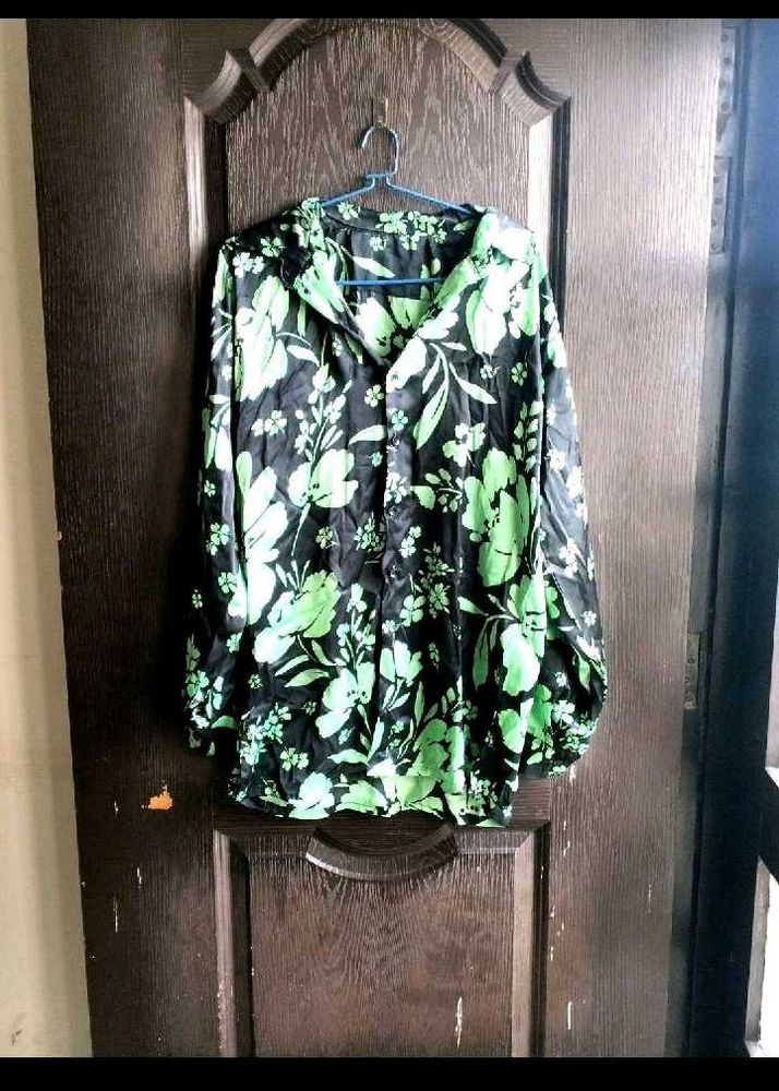 neon floral print coord set