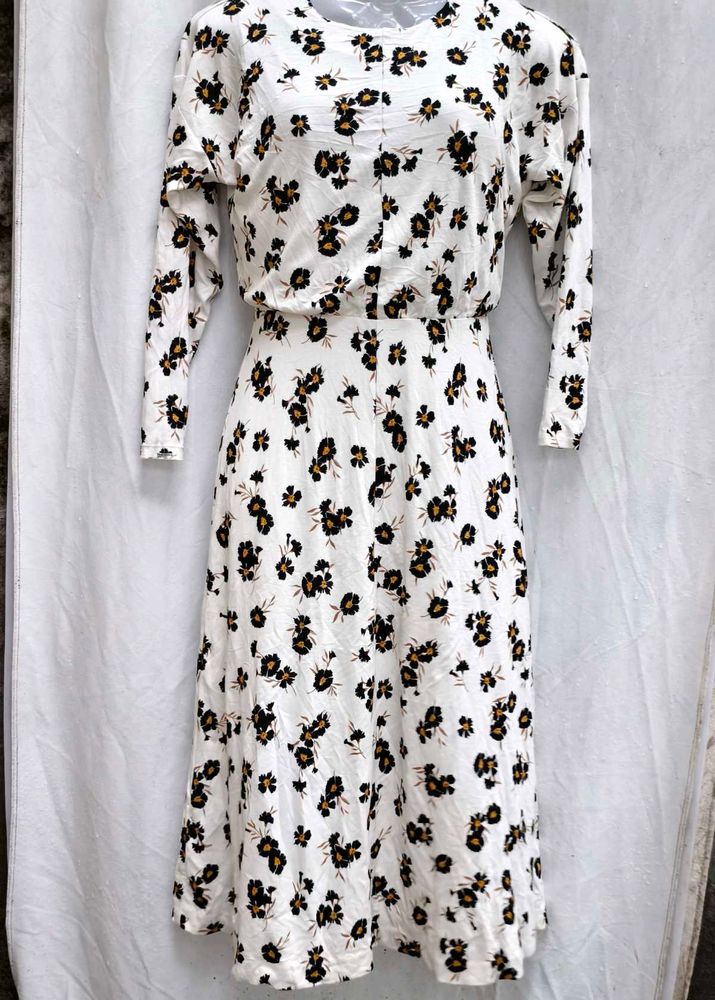 I. Floral Print Midi Dress