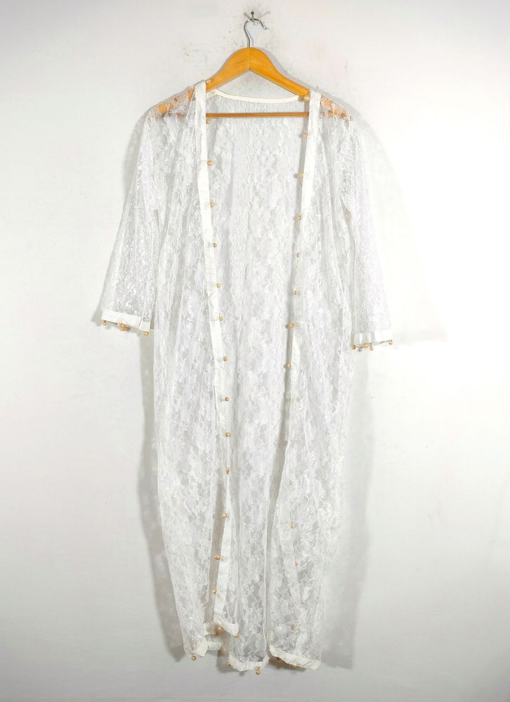 White Lace Long Shrugs (Women's)