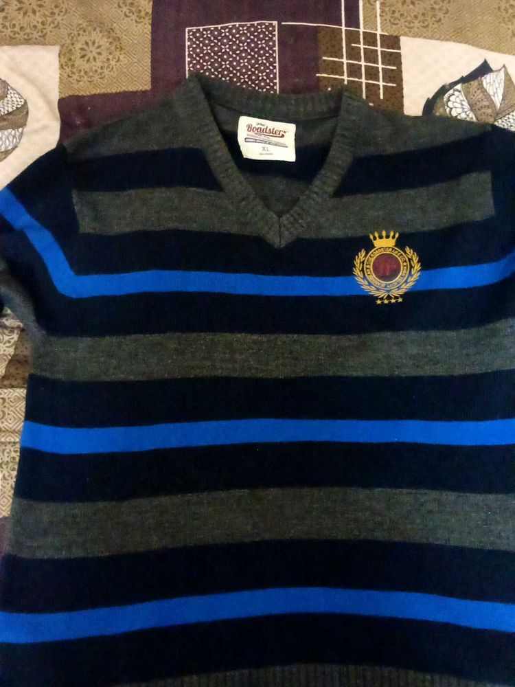 Striped V-Neck Sweater