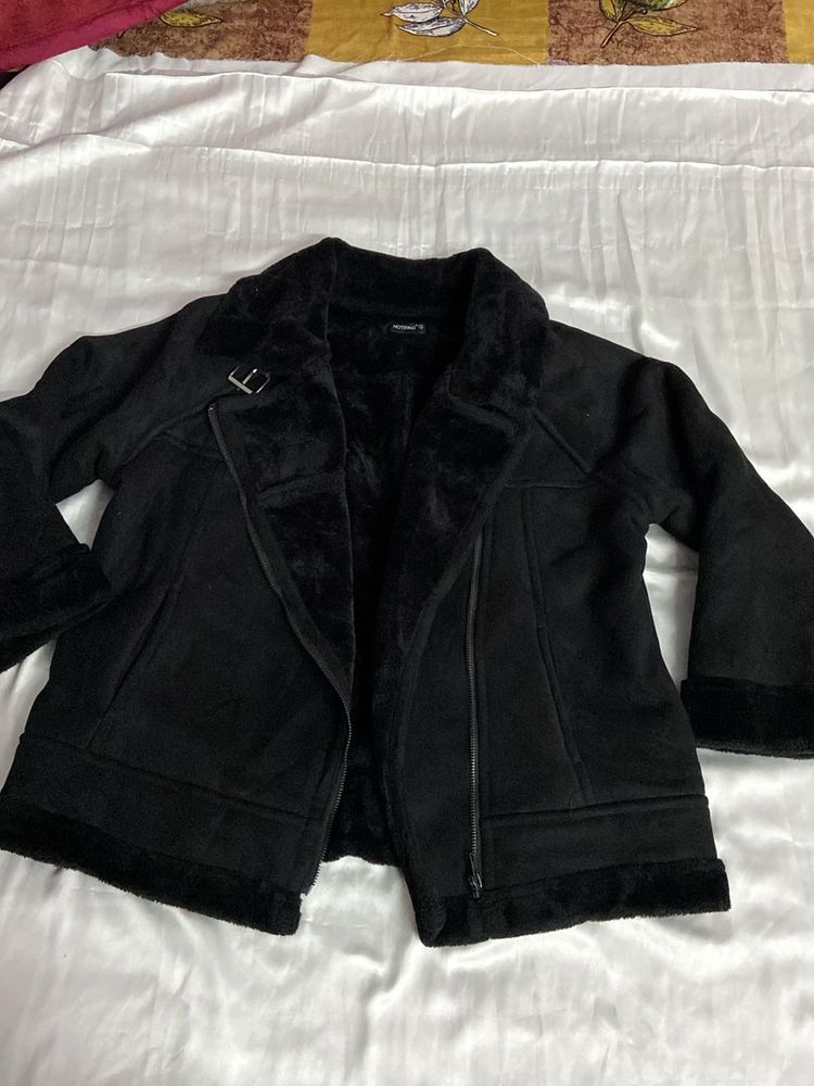 Black Suede Leather Jacket