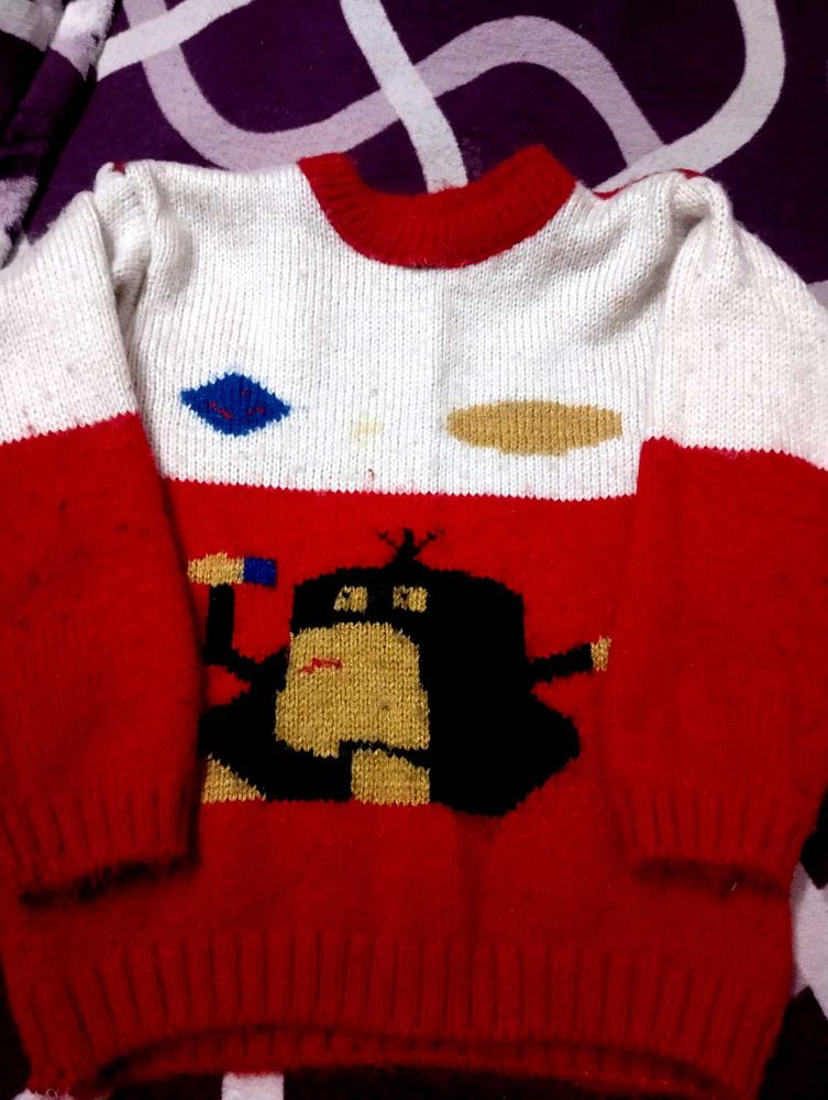 Vintage Cartoon Knit Sweater