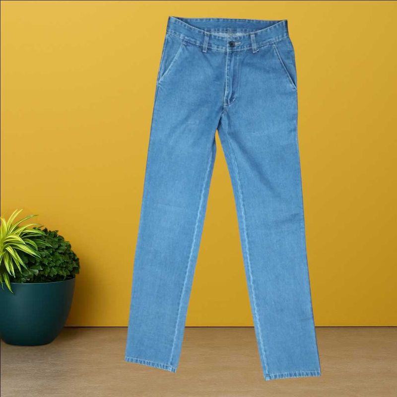 women blue straight jeans size 30 (O-38)