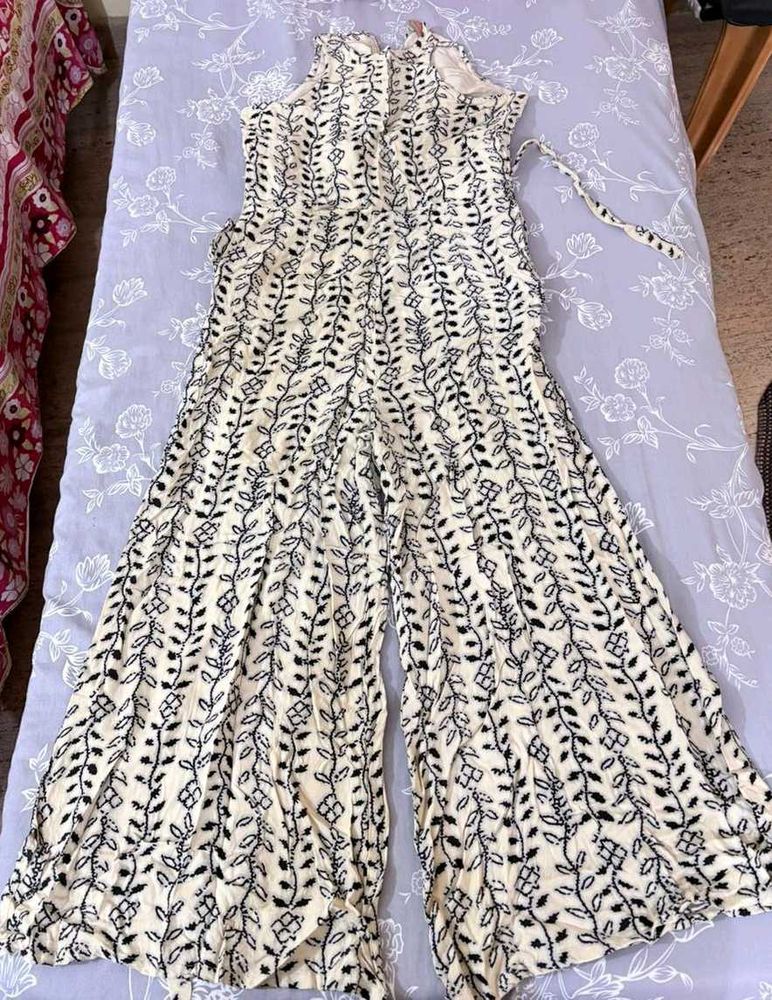 Floral Print Wide Leg Jumpsuit