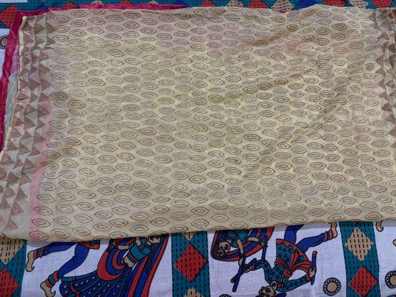 Printed Yellow Dupatta