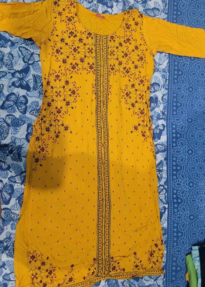 Yellow  Kurta