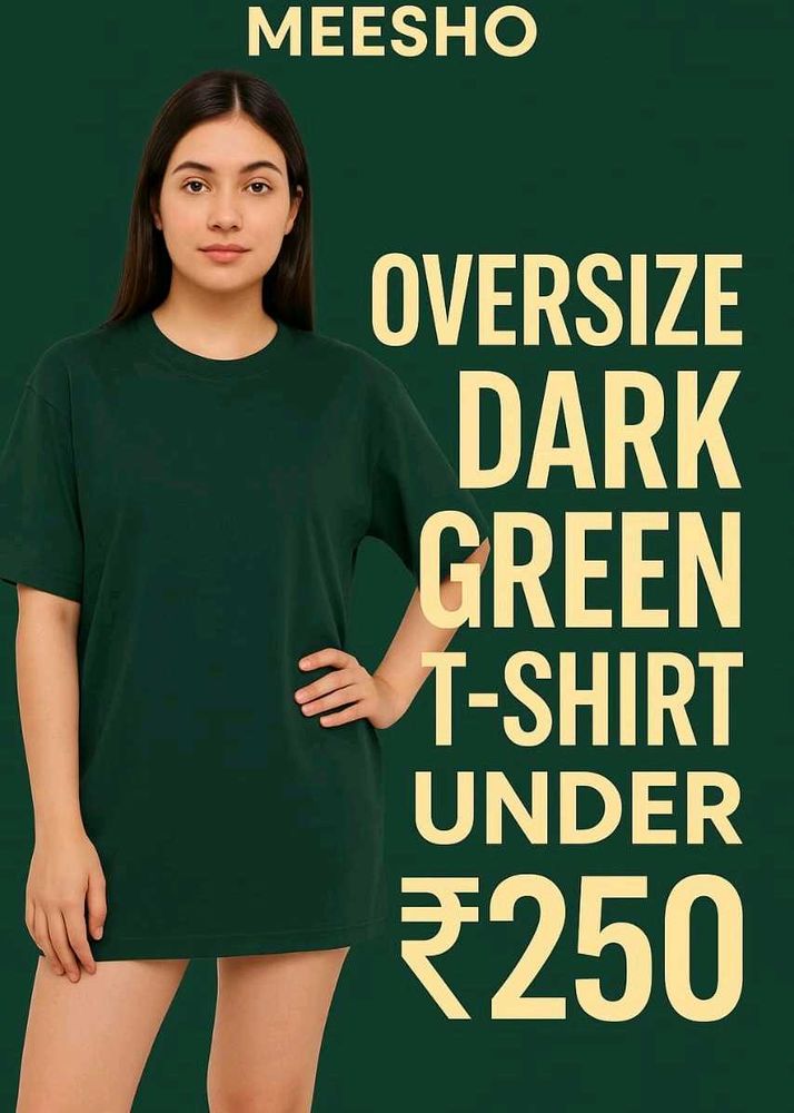 Dark Green Oversized T-Shirt