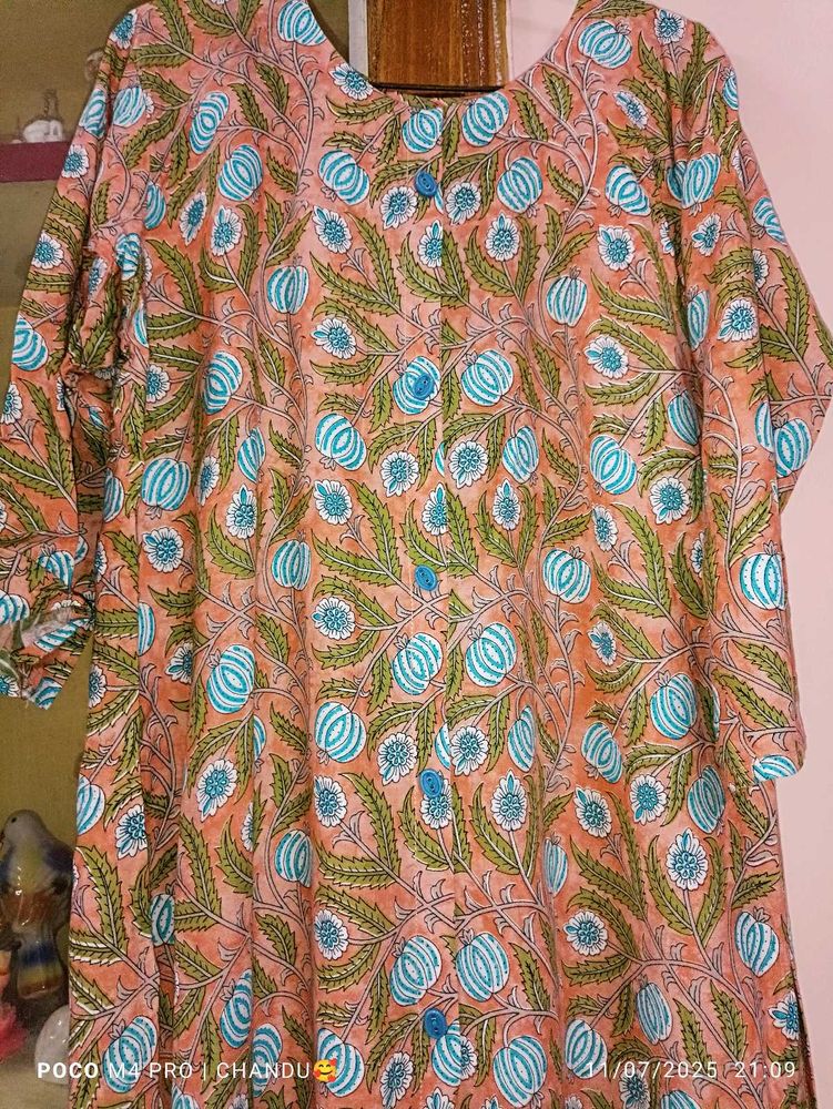 Floral Print Kurta Pant Set