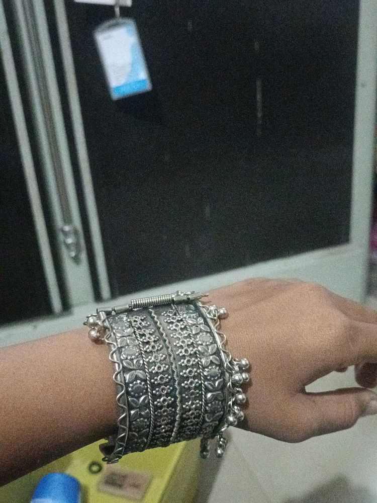 Oxidized Silver Bangle