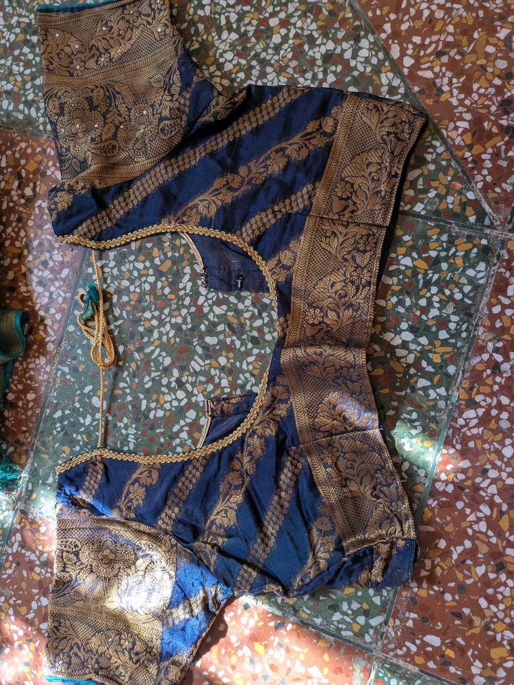 Elegant Striped Sari Blouse