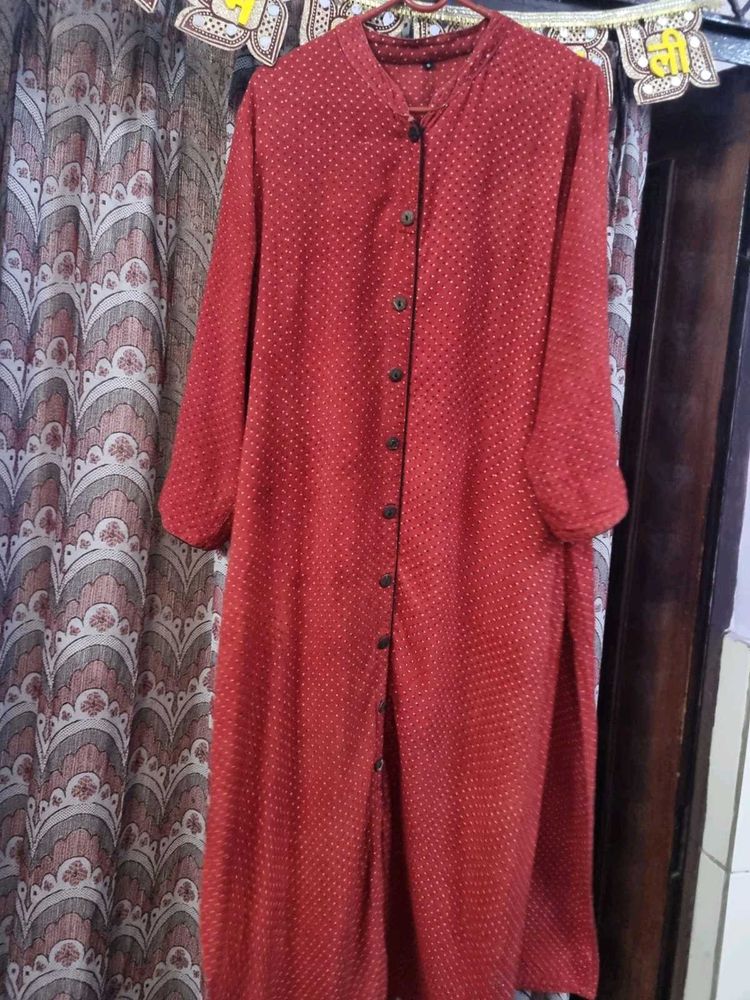 Max Red Printed Kurti