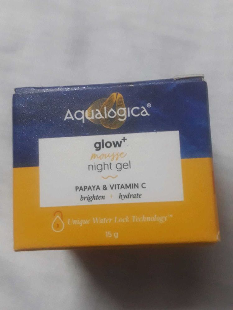 Aqualogica Glow+ Mousse Vitamin C Night Gel with P