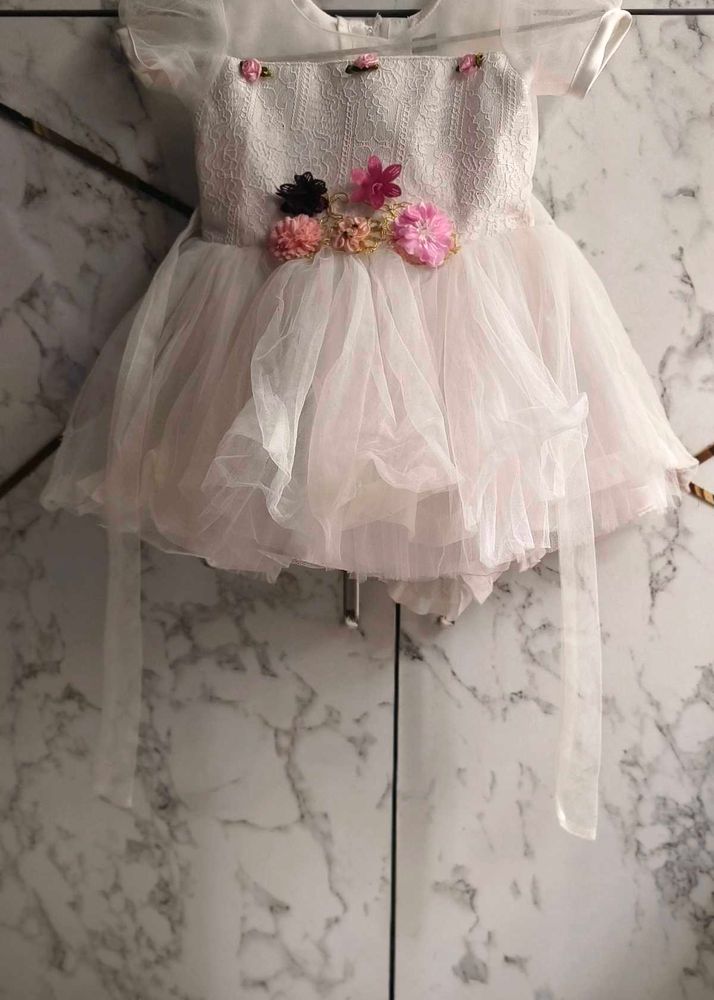 Beautiful White Frock Looking Like Princess