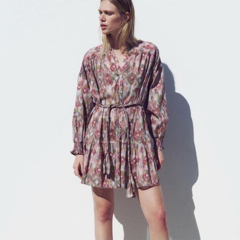 Zara Limited Edition Printed Bohemian Mini Dress