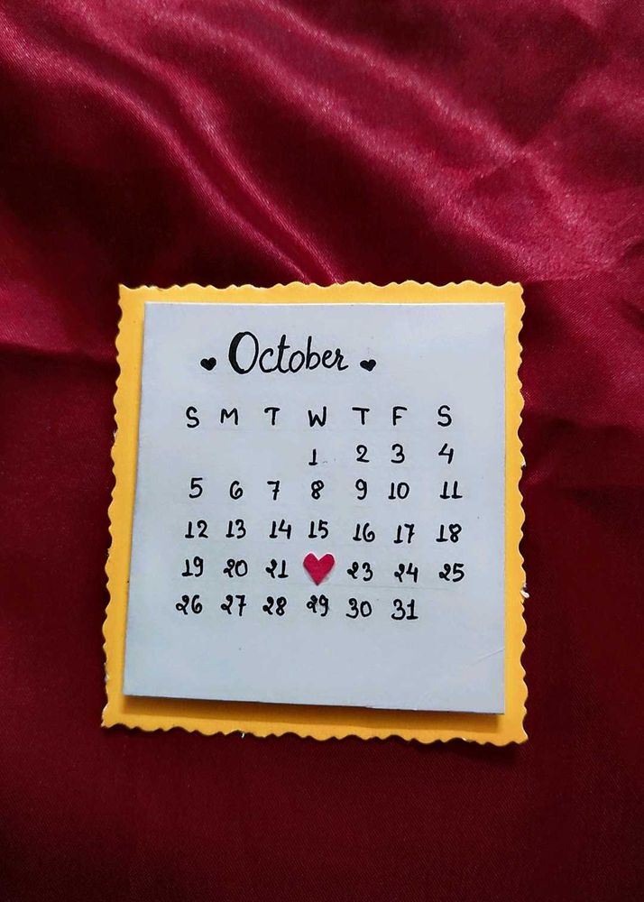 Handmade Calendar Card