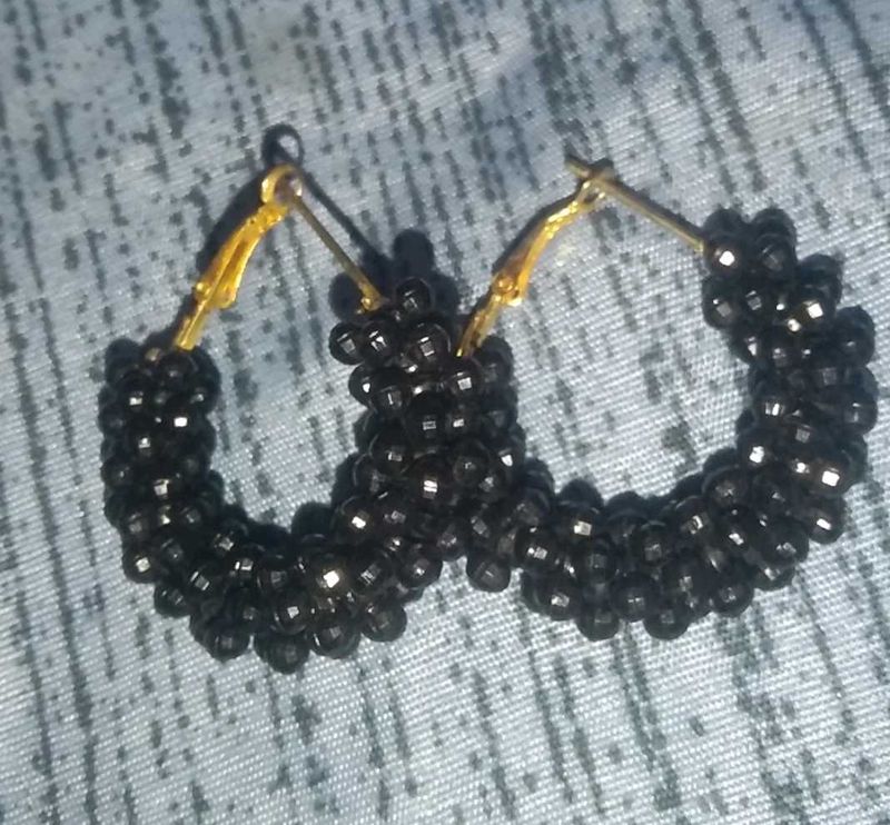 Beaded Hoop Earrings