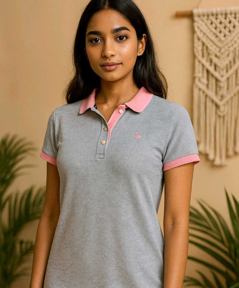 🎄Buy 1, Get 1 Free🎁Size S/M Gray Polo Top