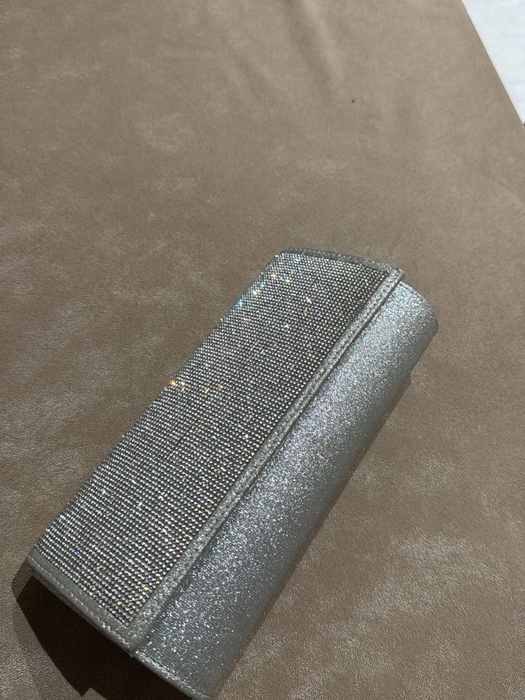 Sparkly Silver Clutch