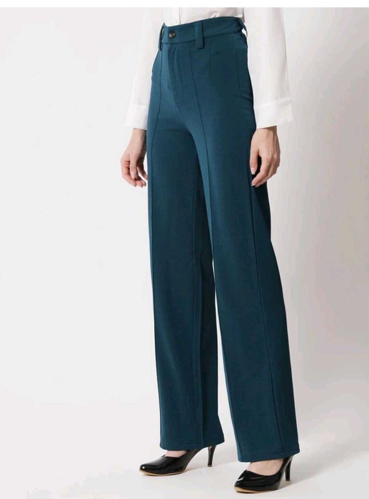Teal High Waisted Trousers (Branded)