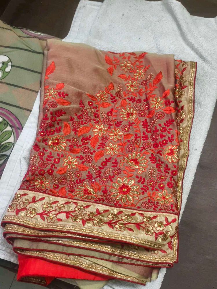 Embroidered Saree - Elegant Ethnic Wear