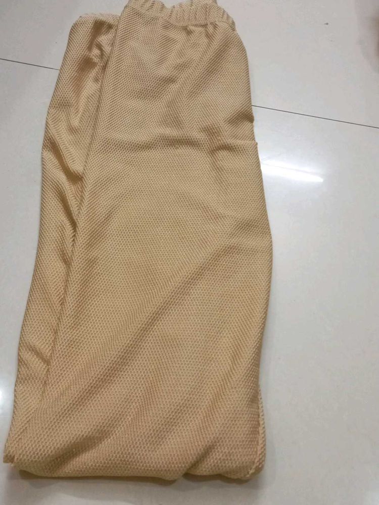 Beige Mesh Pants - Casual Comfort