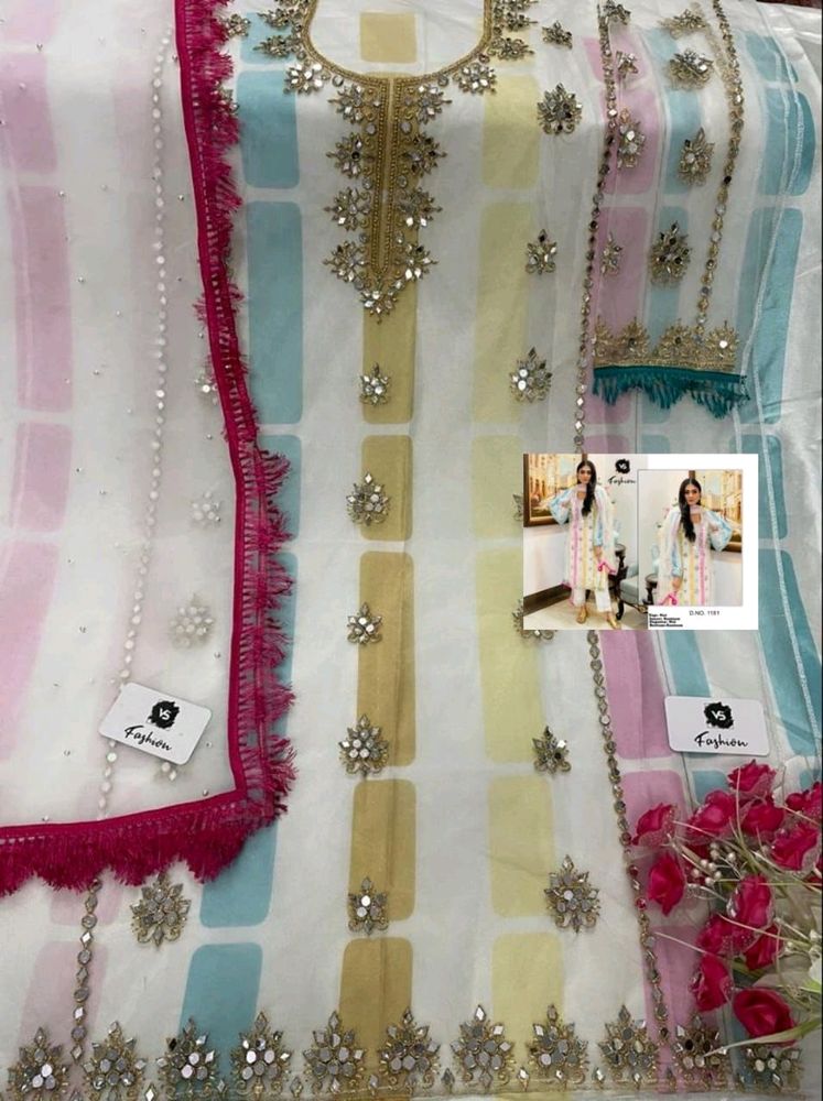 Georgette Stitched Suit