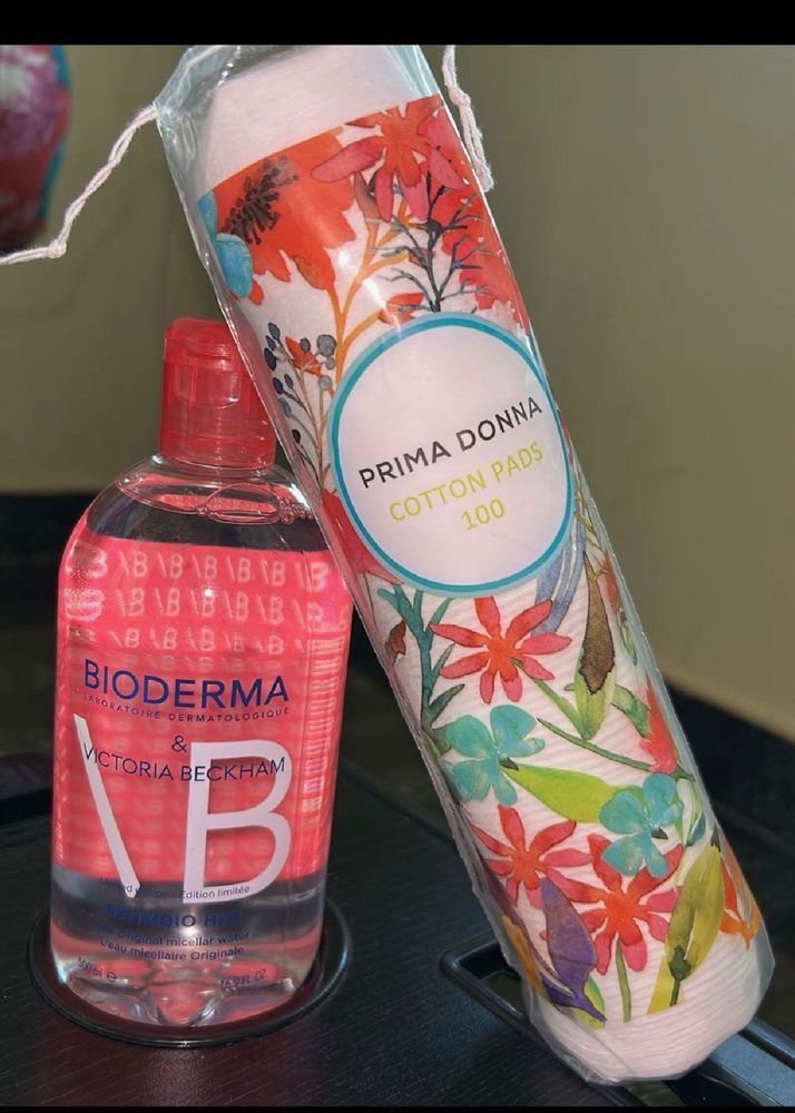 Bioderma Micellar Water &amp; Cotton Pads
