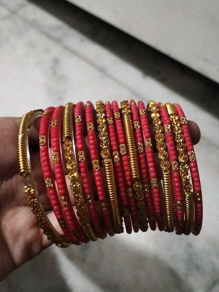Red &amp; Gold Bangles