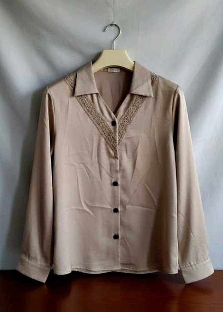 Silk Lace Trim Top XL