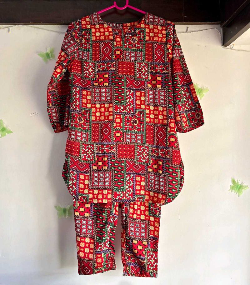 Red Printed Co-ord