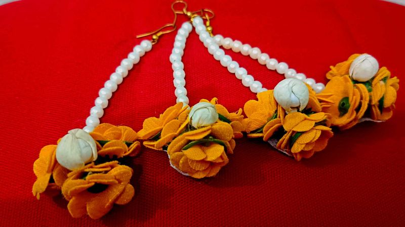 Floral Maang Tikka Set💛