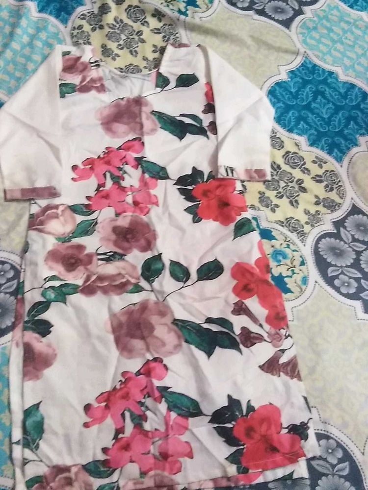 Floral Print Kurta