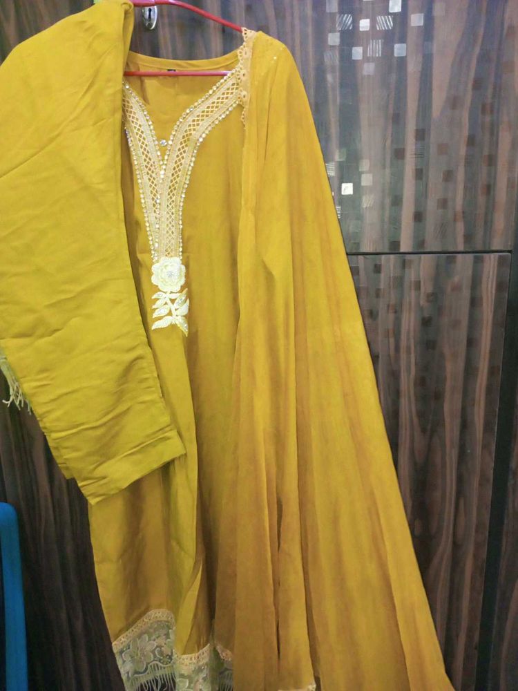 Beautiful Mustard Suit Set