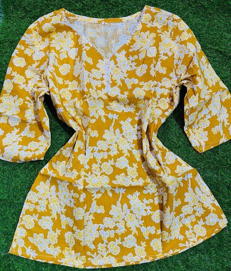 M/L Size Cotton Short Kurti Unused Brand New