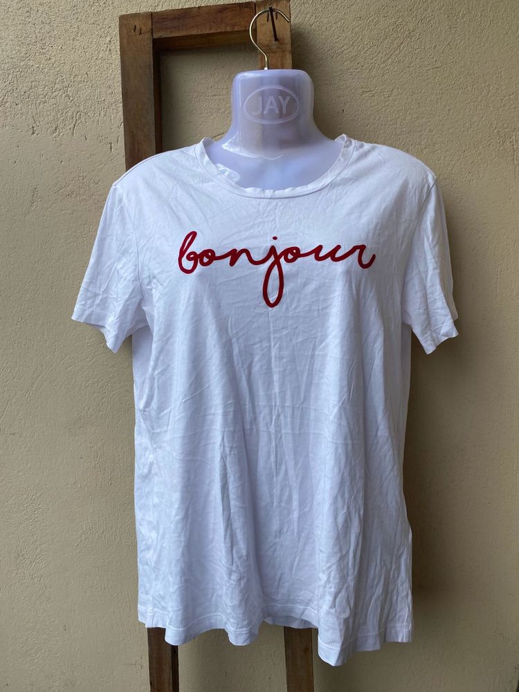 Bonjour White Tee