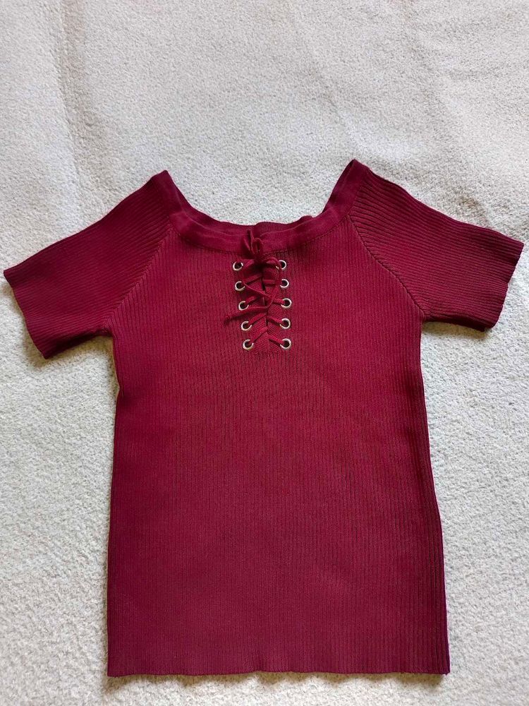 Ribbed Tie Top