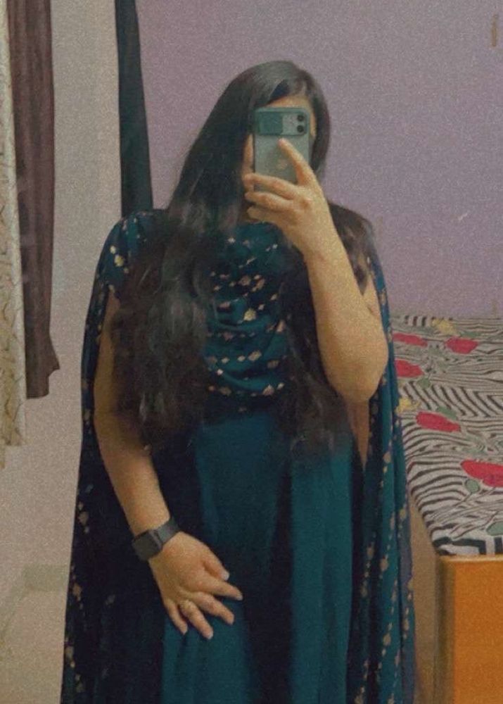 Elegant Navy Blue Ethnic Gown