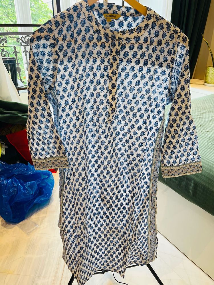 Elegant Blue Printed Kurta
