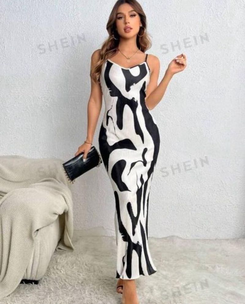 Trendy Zebra Print Maxi Dress