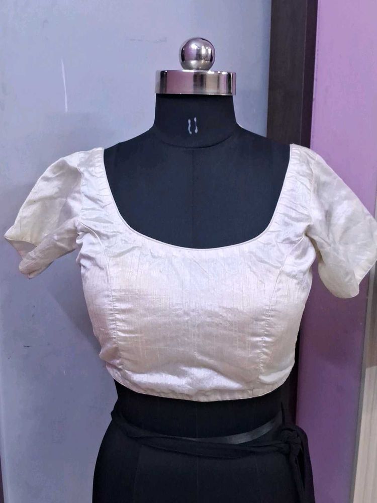 Elegant Cream Sleeve Blouse