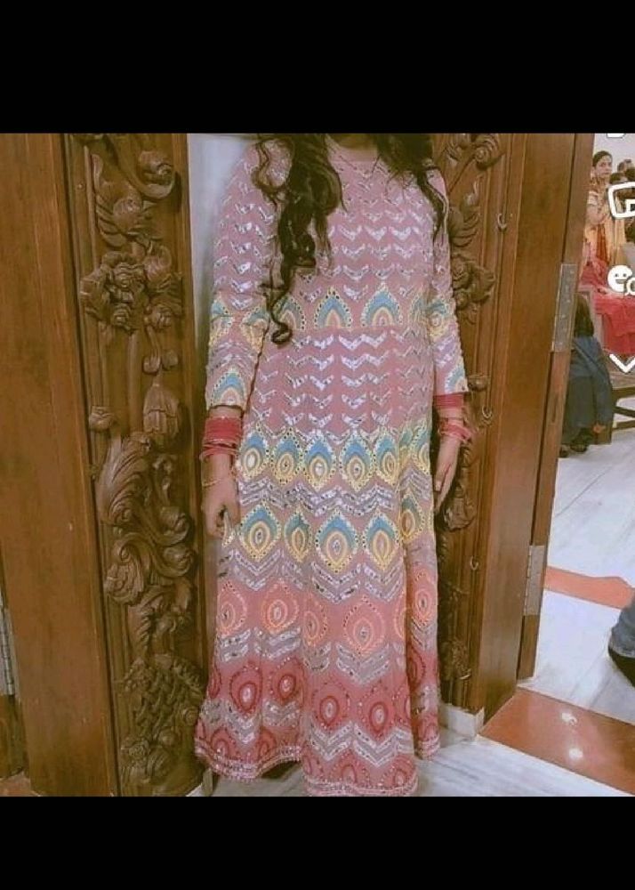 Elegant Embroidered Ethnic Gown