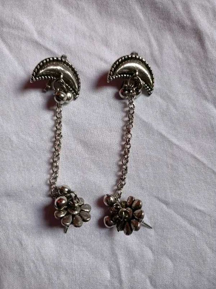 Oxidised Chain Earrings