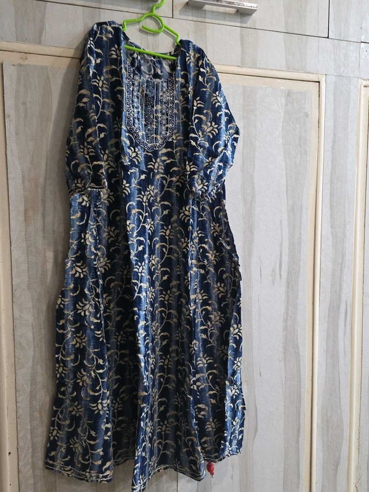 Elegant Blue Printed Kurta